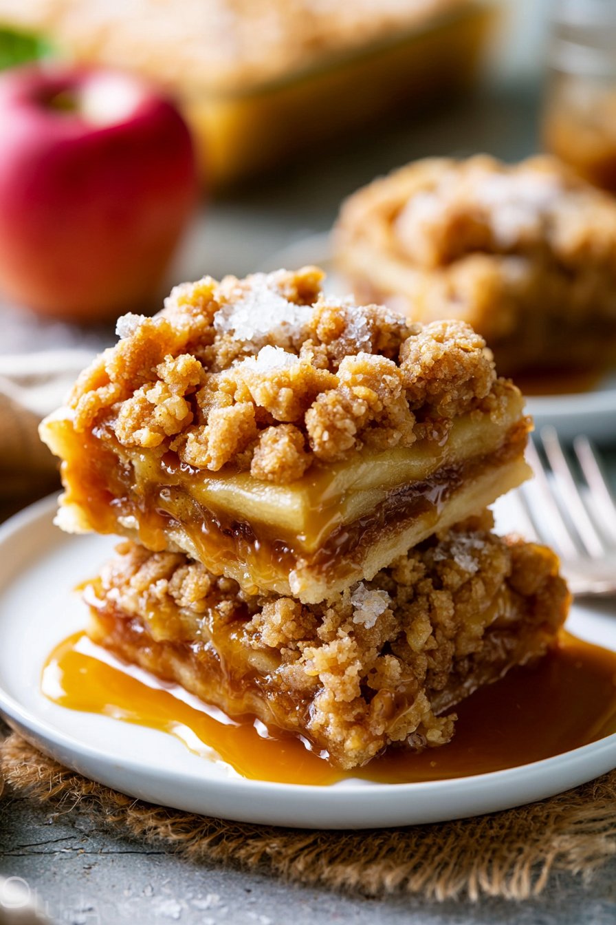 Salted Caramel Apple Pie Bars
