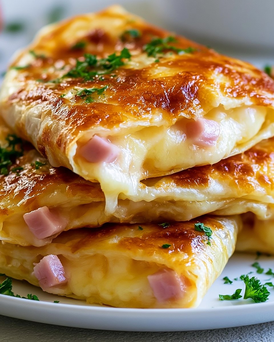 Knusprige Rinderkochschinken Käse Taschen aus dem Airfryer