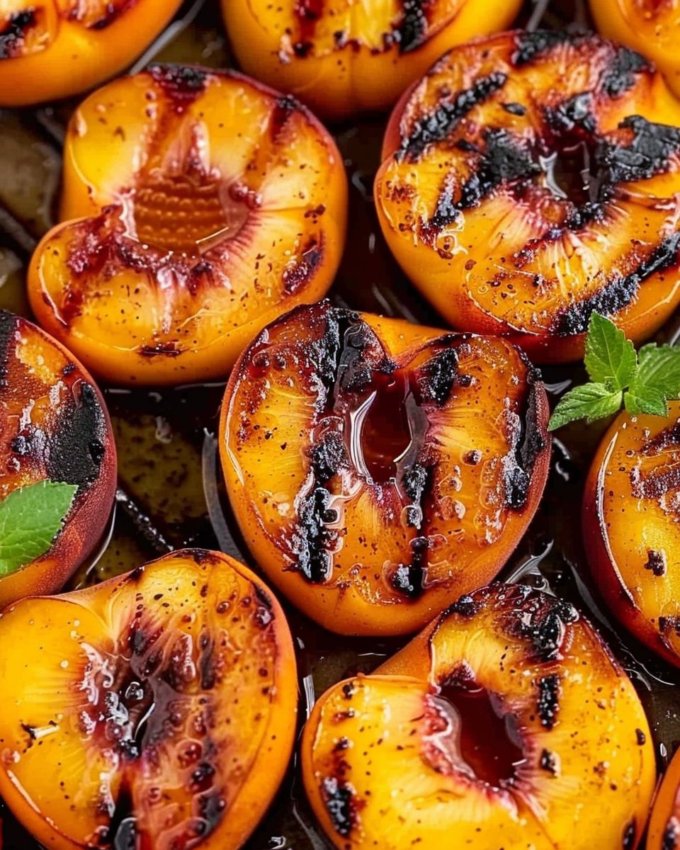 Grilled Peaches with Cinnamon Honey