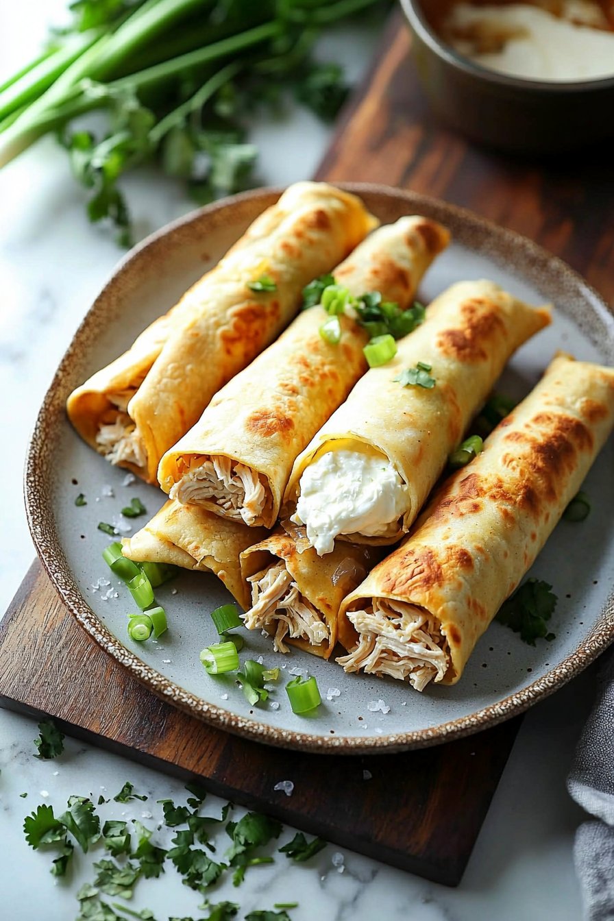 Baked Cream Cheese Chicken Taquitos