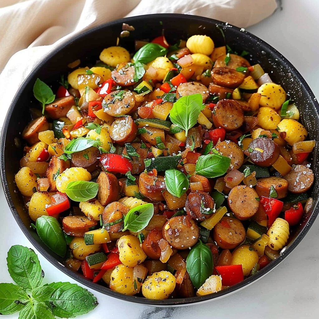 One-Pan Sausage Gnocchi and Veggies