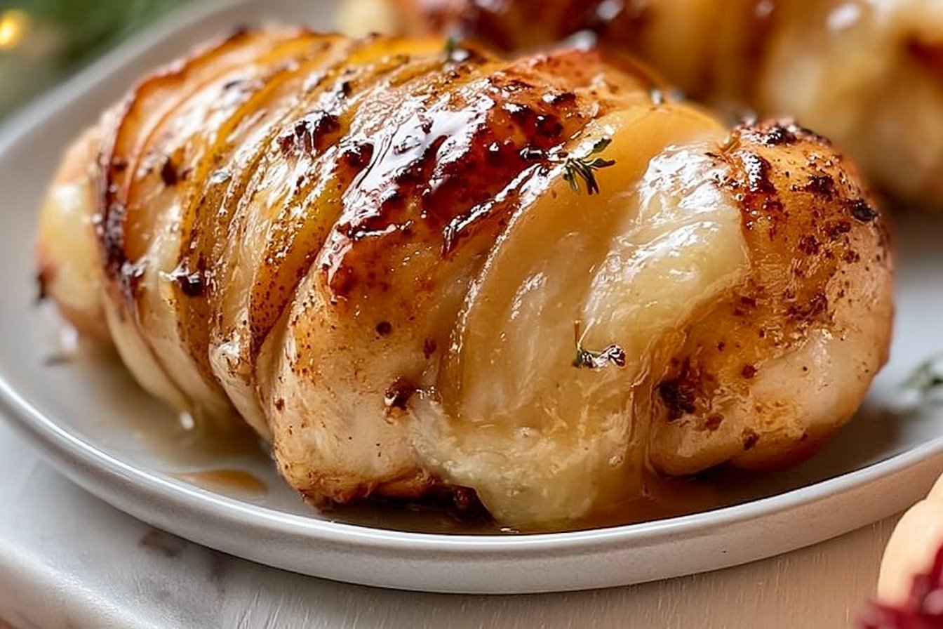 Maple Glazed Apple and Brie Stuffed Chicken 2 Maple Glazed Apple and Brie Stuffed Chicken