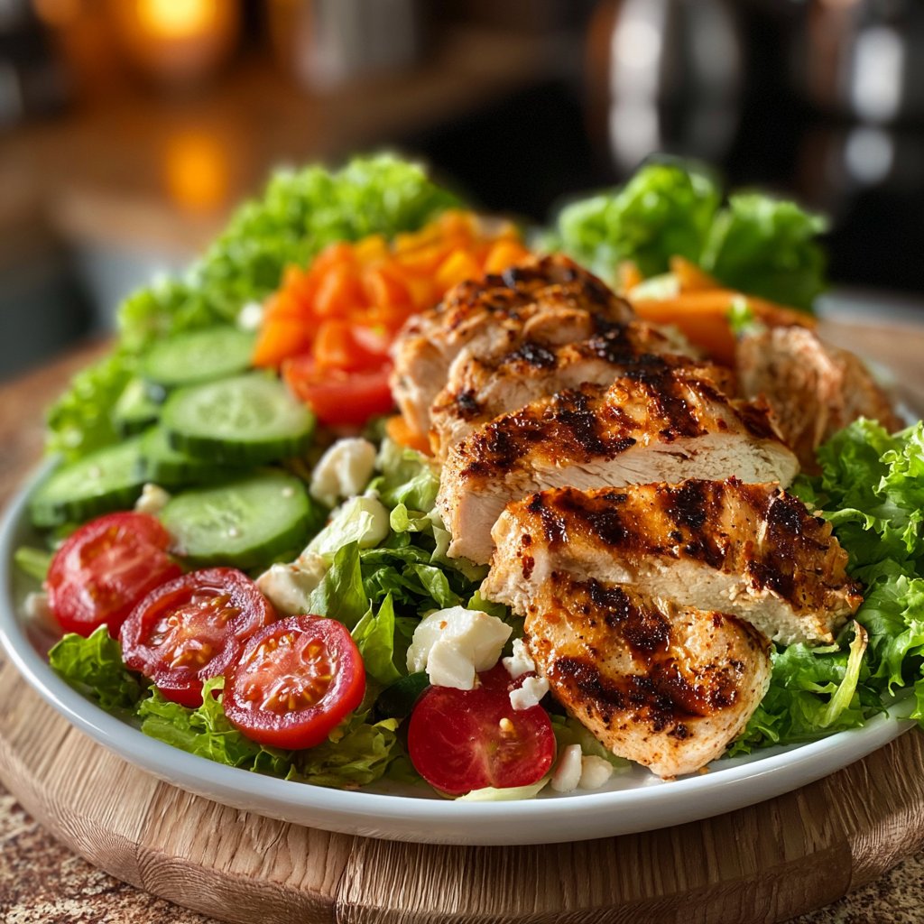 Grilled Chicken Garden Salad Plate