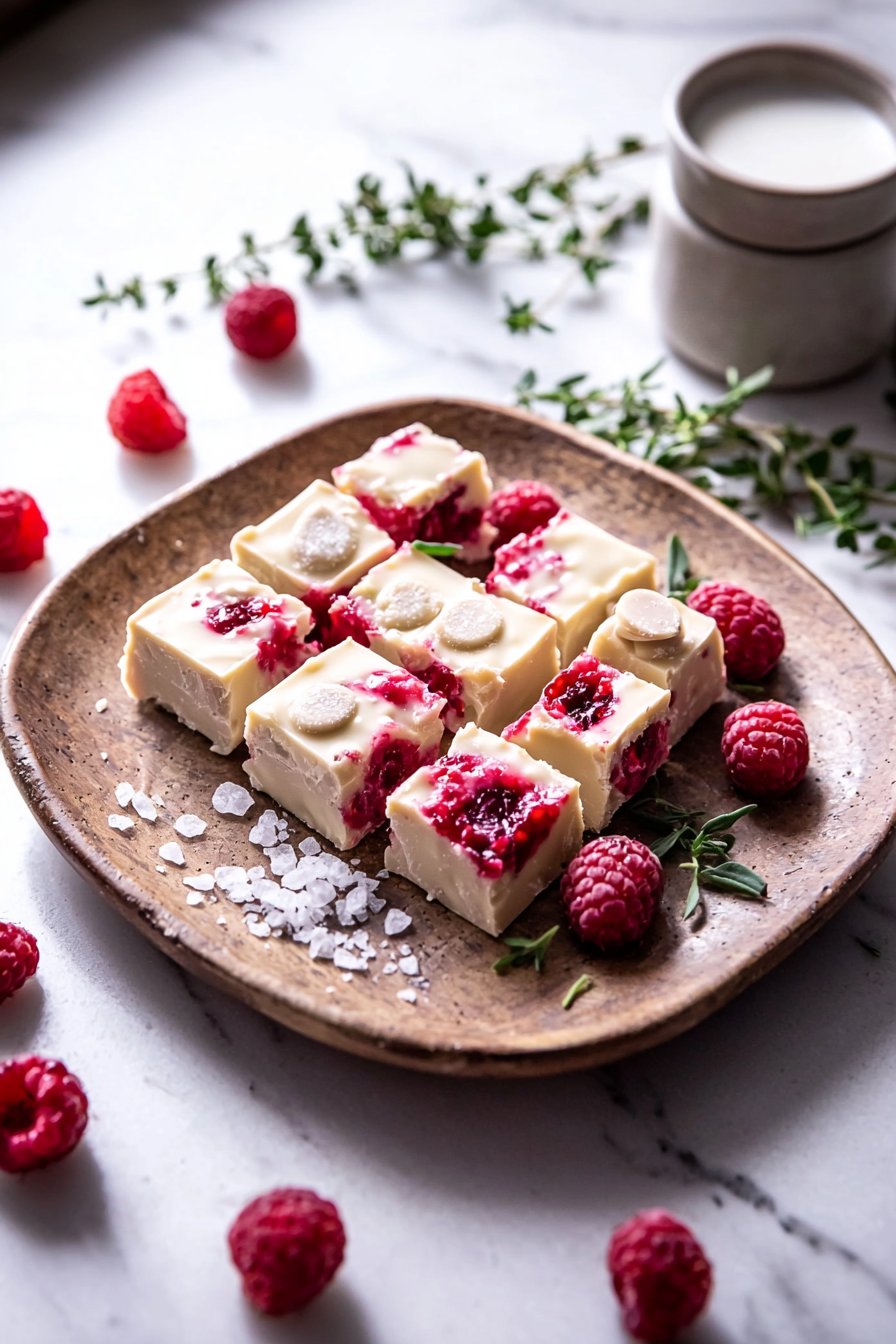 White Chocolate Raspberry Fudge