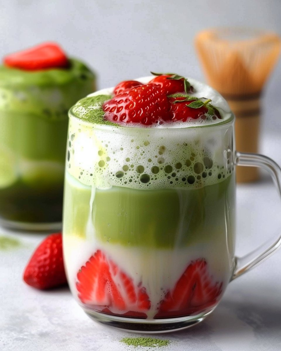 Strawberry Matcha Latte