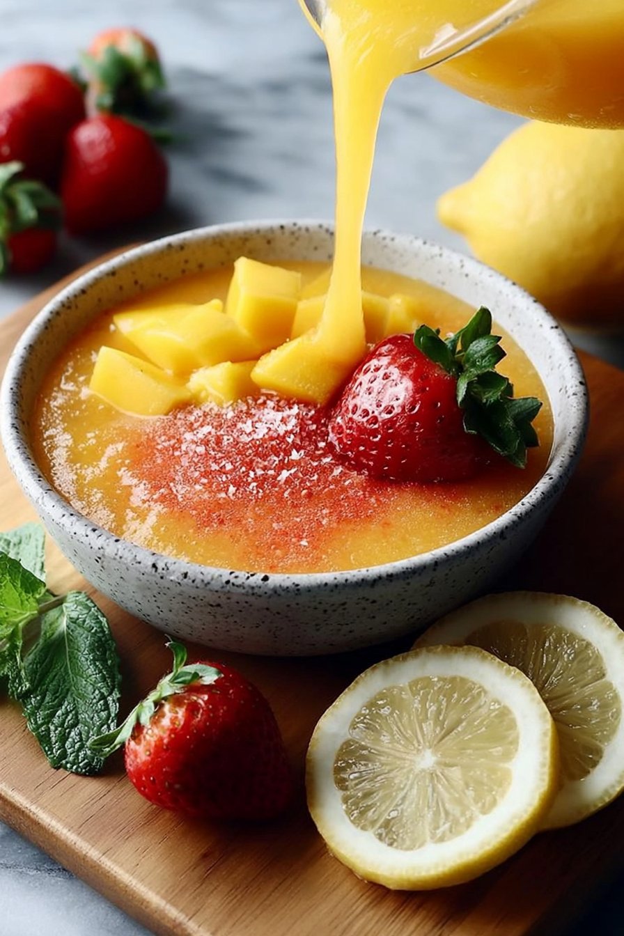 How to make Frozen Mango Strawberry Lemonade? 2 Frozen Mango Strawberry Lemonade