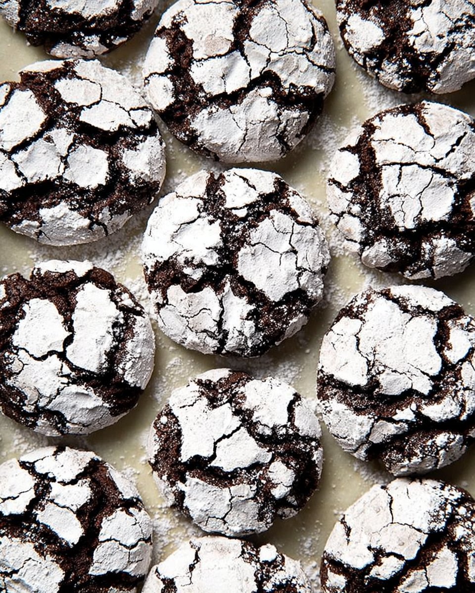 Double Chocolate Crinkle Cookies