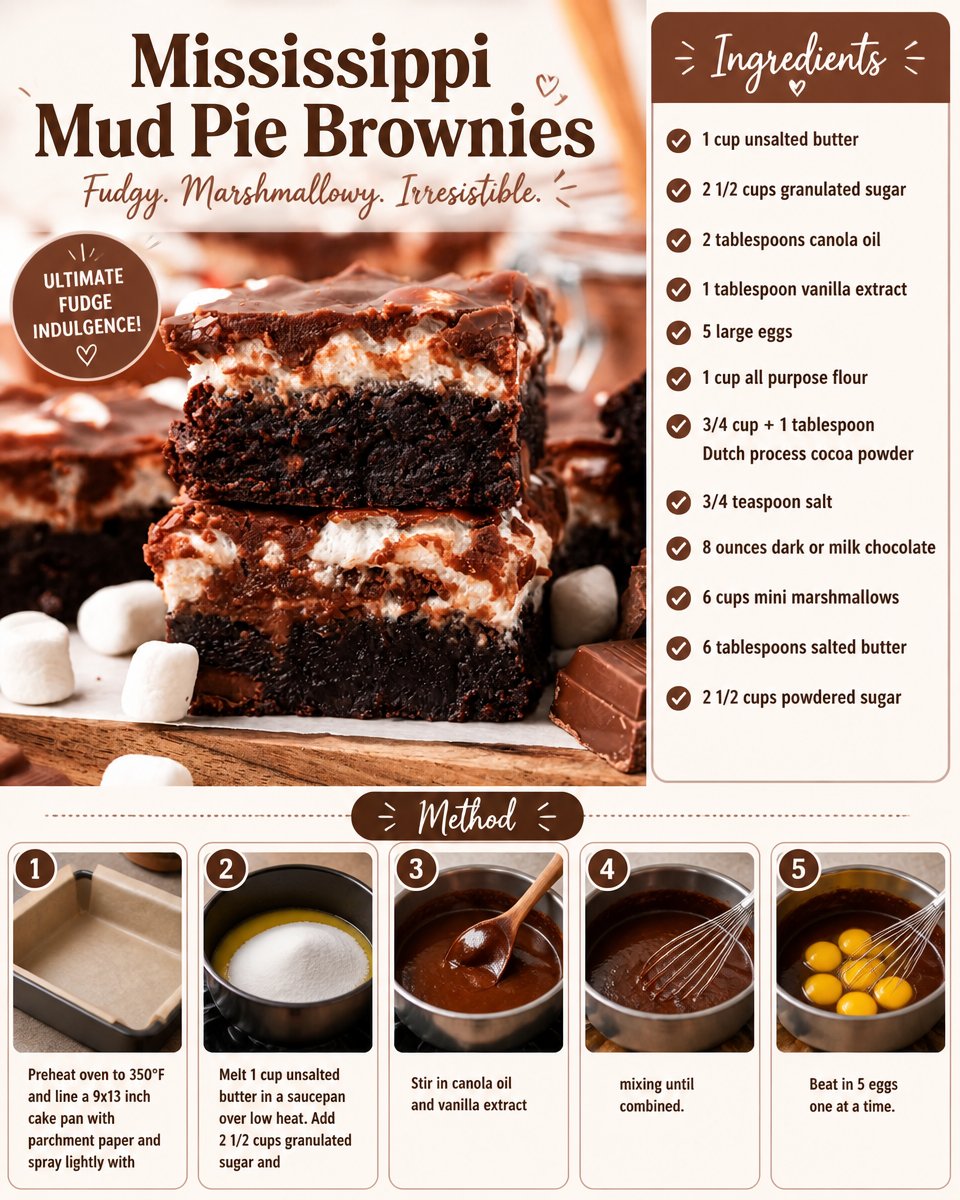 Mississippi Mud Pie Brownies