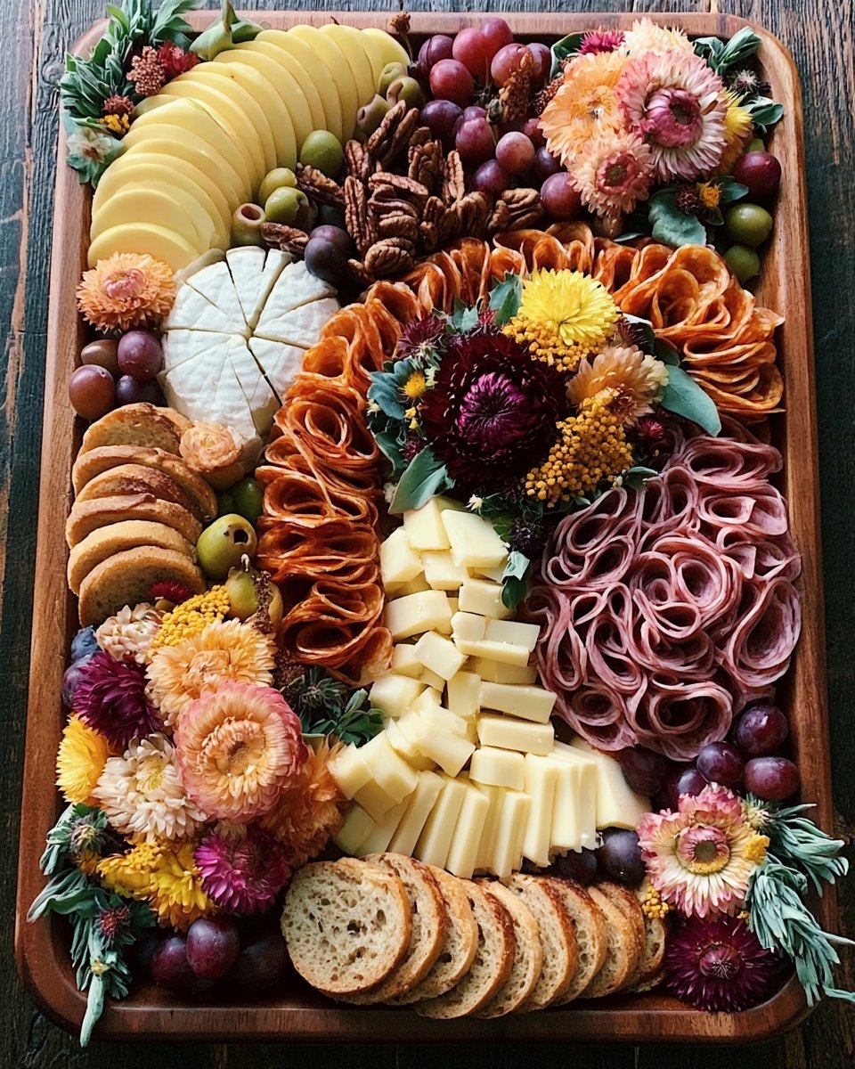 Charcuterie Board Floral Ideas: Themes, Bread Boards, and Party Trays