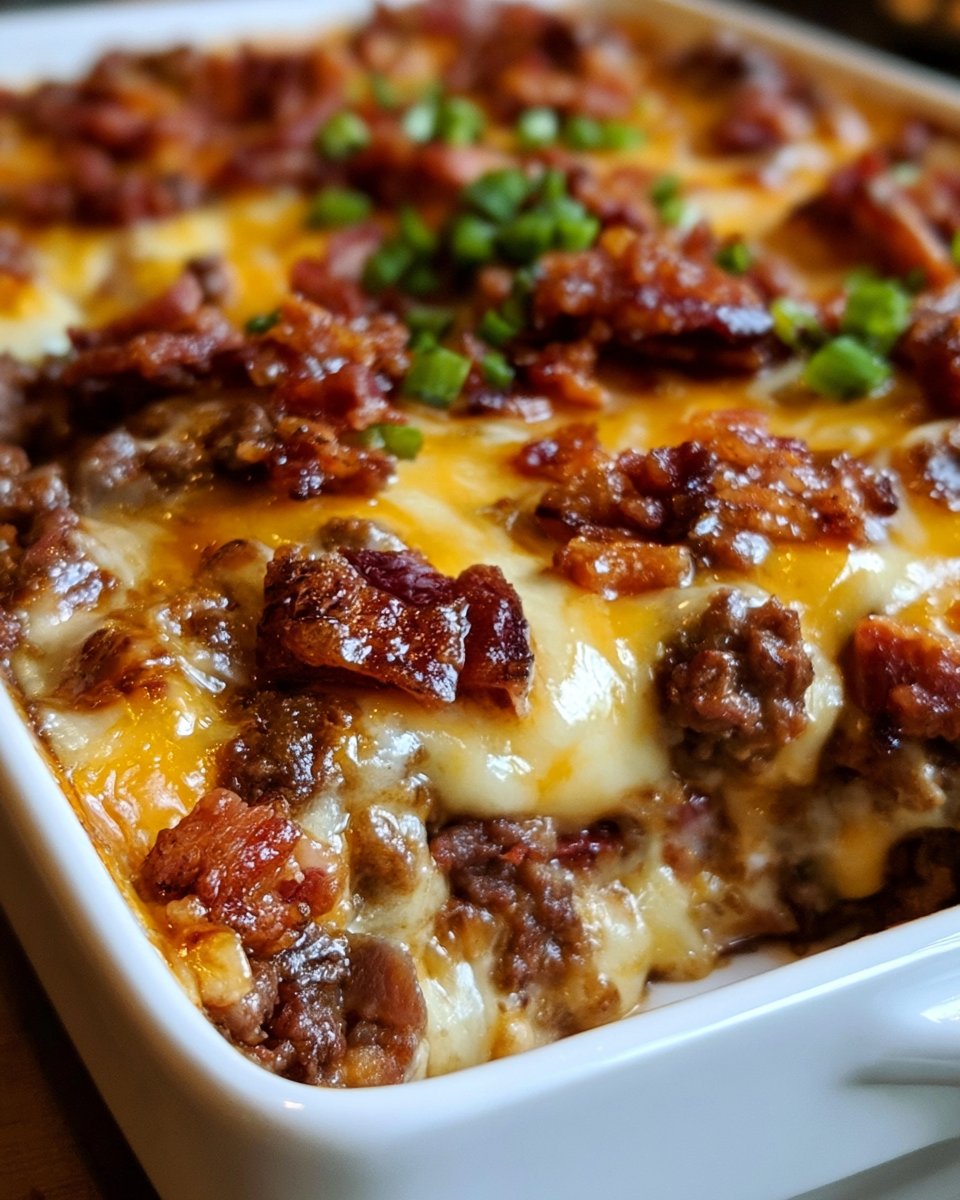 Keto Bacon Cheeseburger Casserole