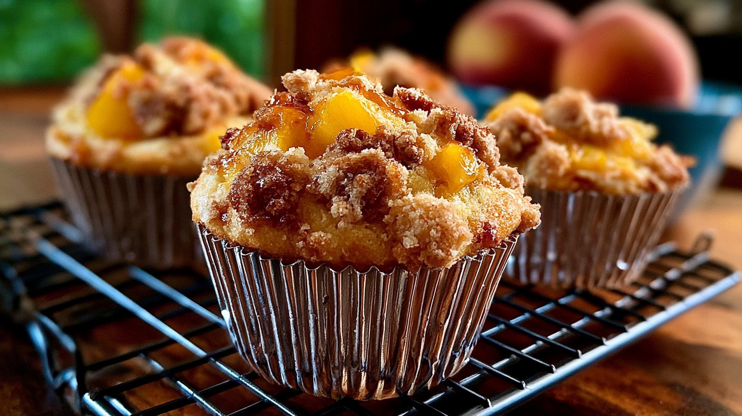 Sourdough Discard Peach Cobbler Muffins recipe 2 Sourdough Discard Peach Cobbler Muffins