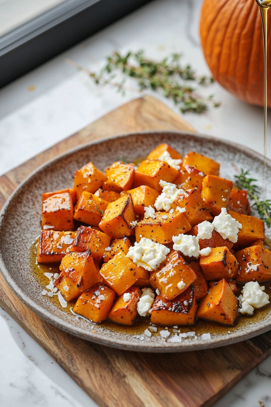 Maple Roasted Pumpkin with Feta