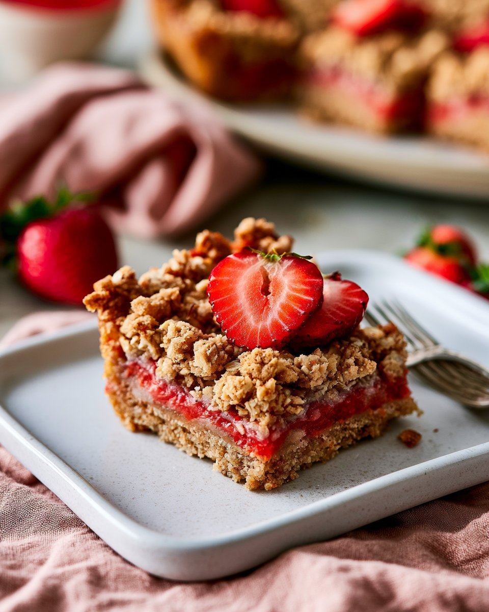 Simple Vegan Strawberry Oat Bars
