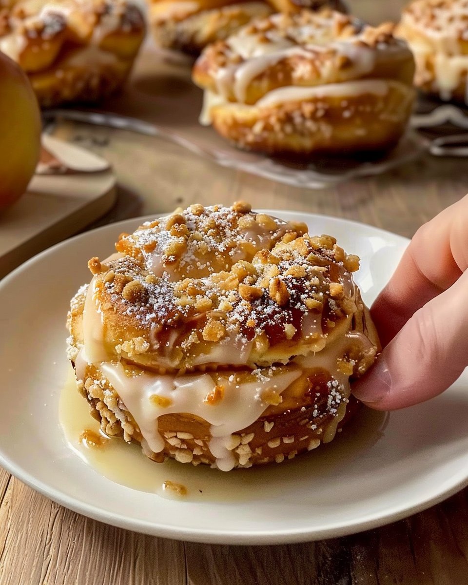 Apple Cheesecake Streusel Buns