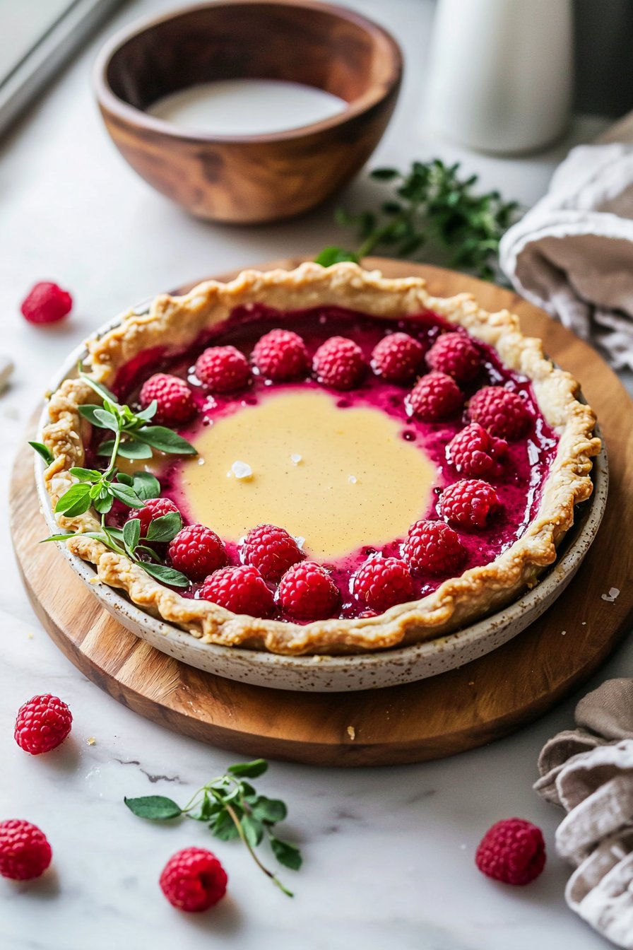 Raspberry Custard Pie