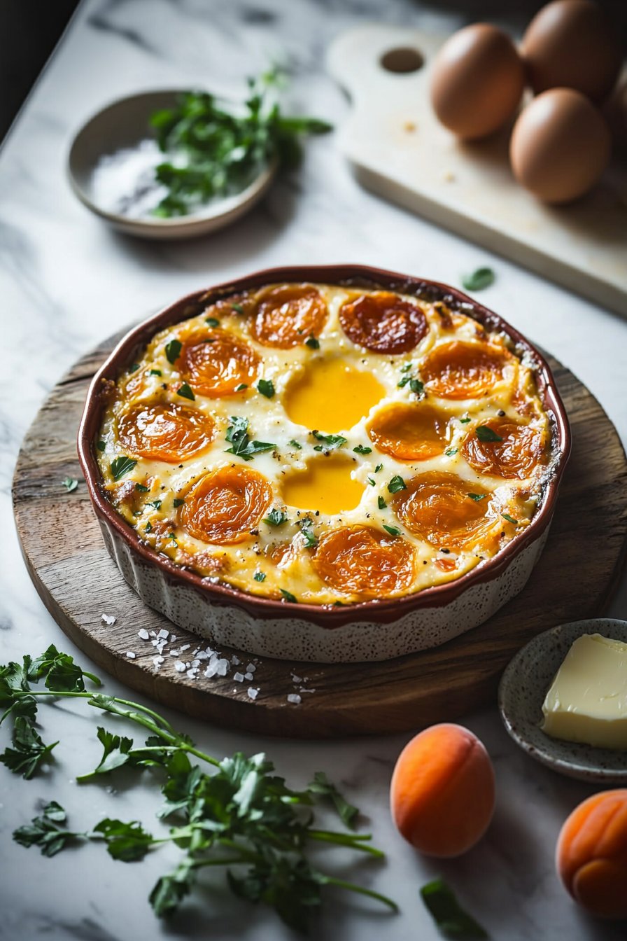Apricot Custard Bake