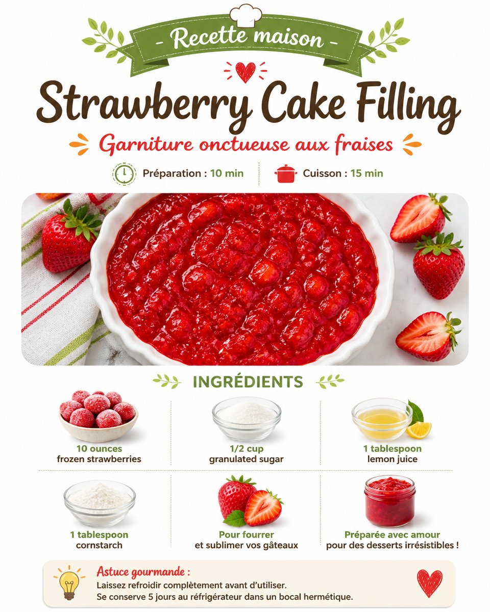 Strawberry Cake Filling