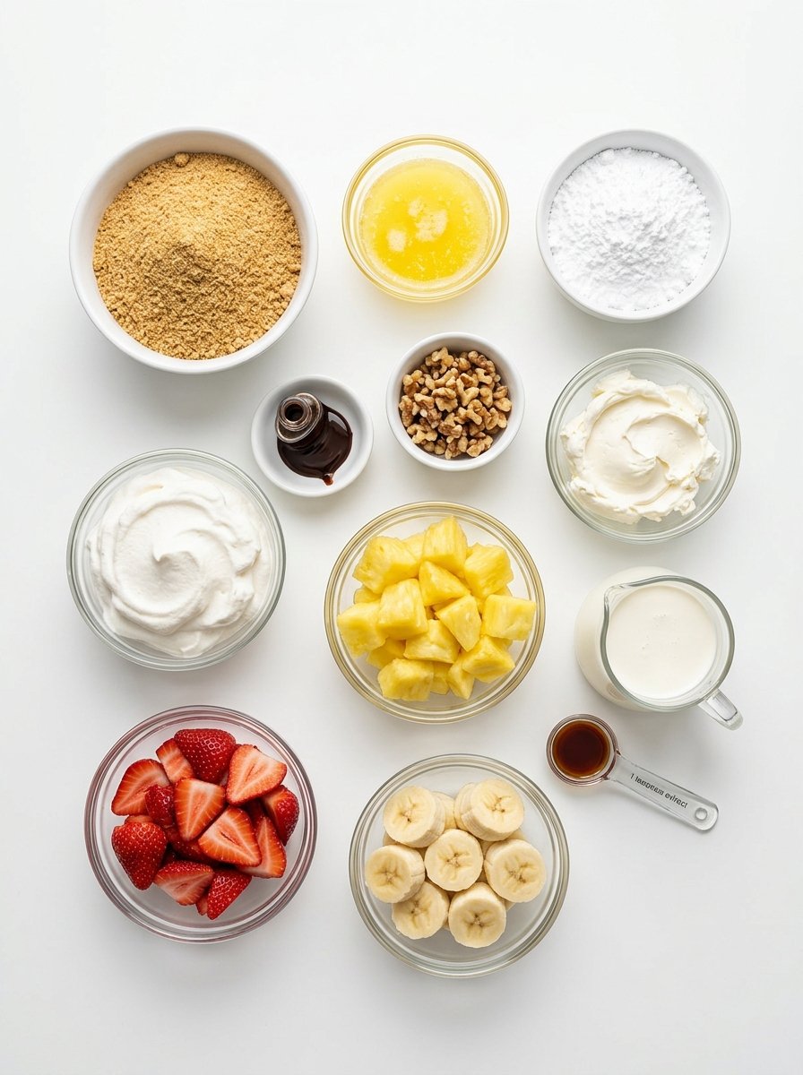 No-Bake Banana Split Cake