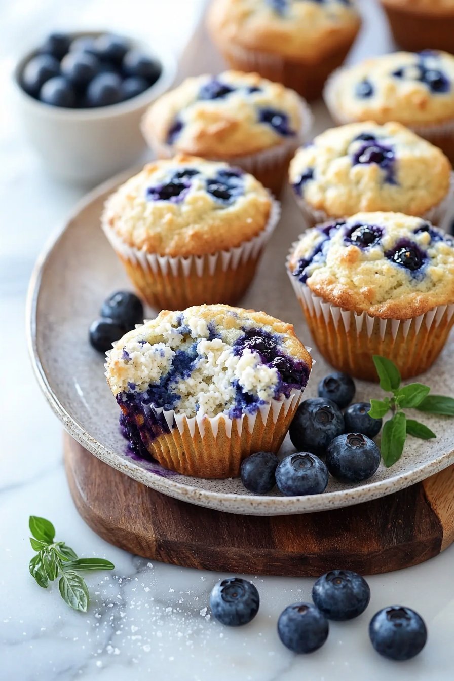Blueberry Cottage Cheese Muffins