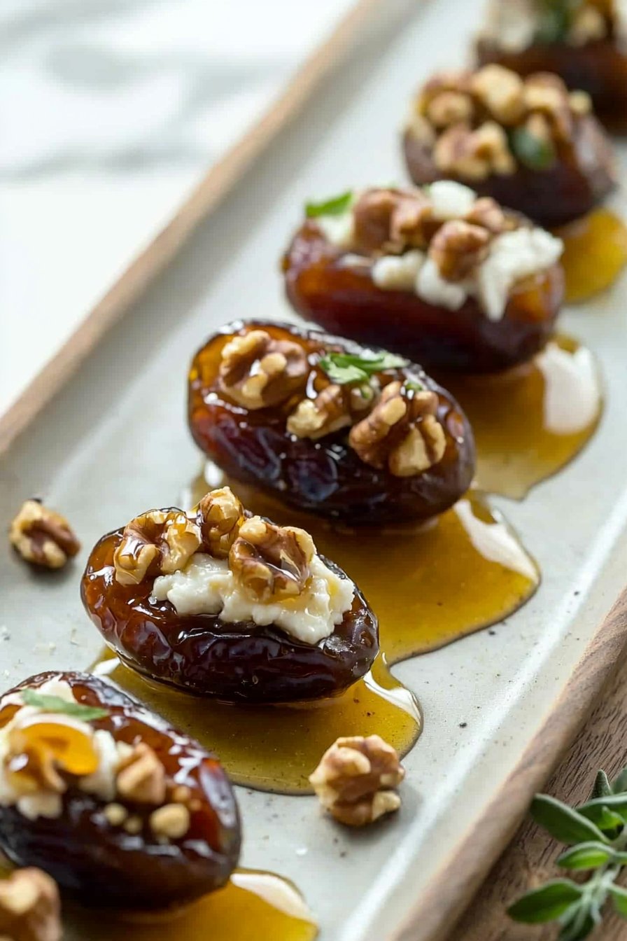 Dates Stuffed with Goat Cheese and Walnuts