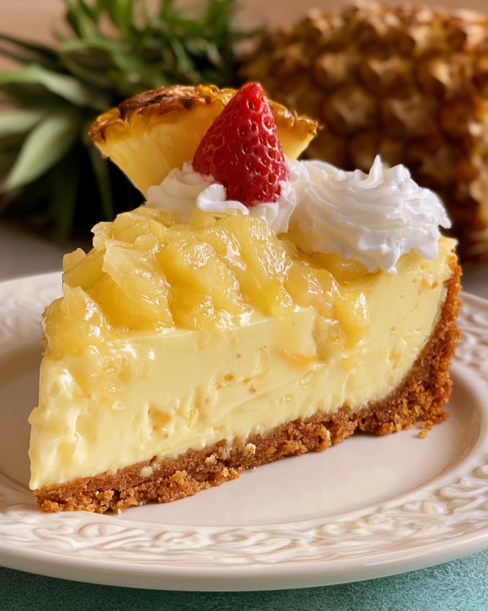 Tropical Pineapple Mousse Cheesecake
