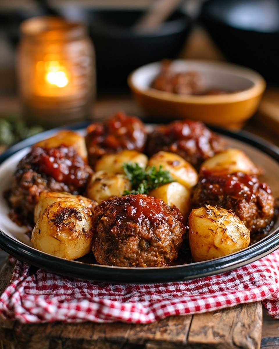 Mini Meatloaves with Potatoes