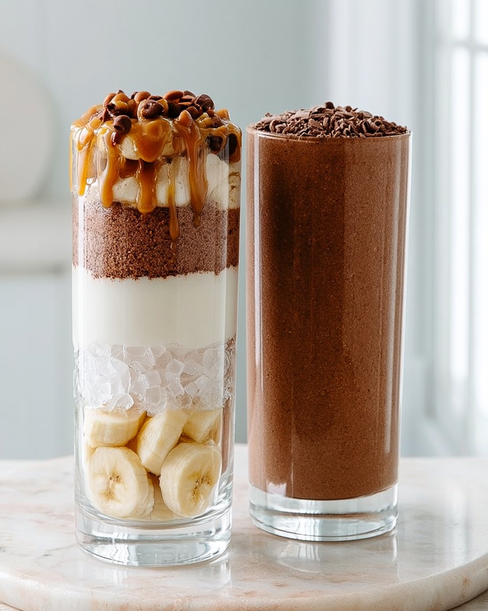 Creamy Chocolate Banana Cheesecake Smoothie