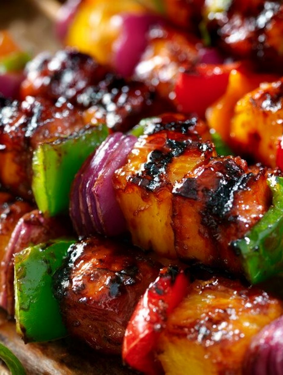 Brochetas de Pollo y Piña