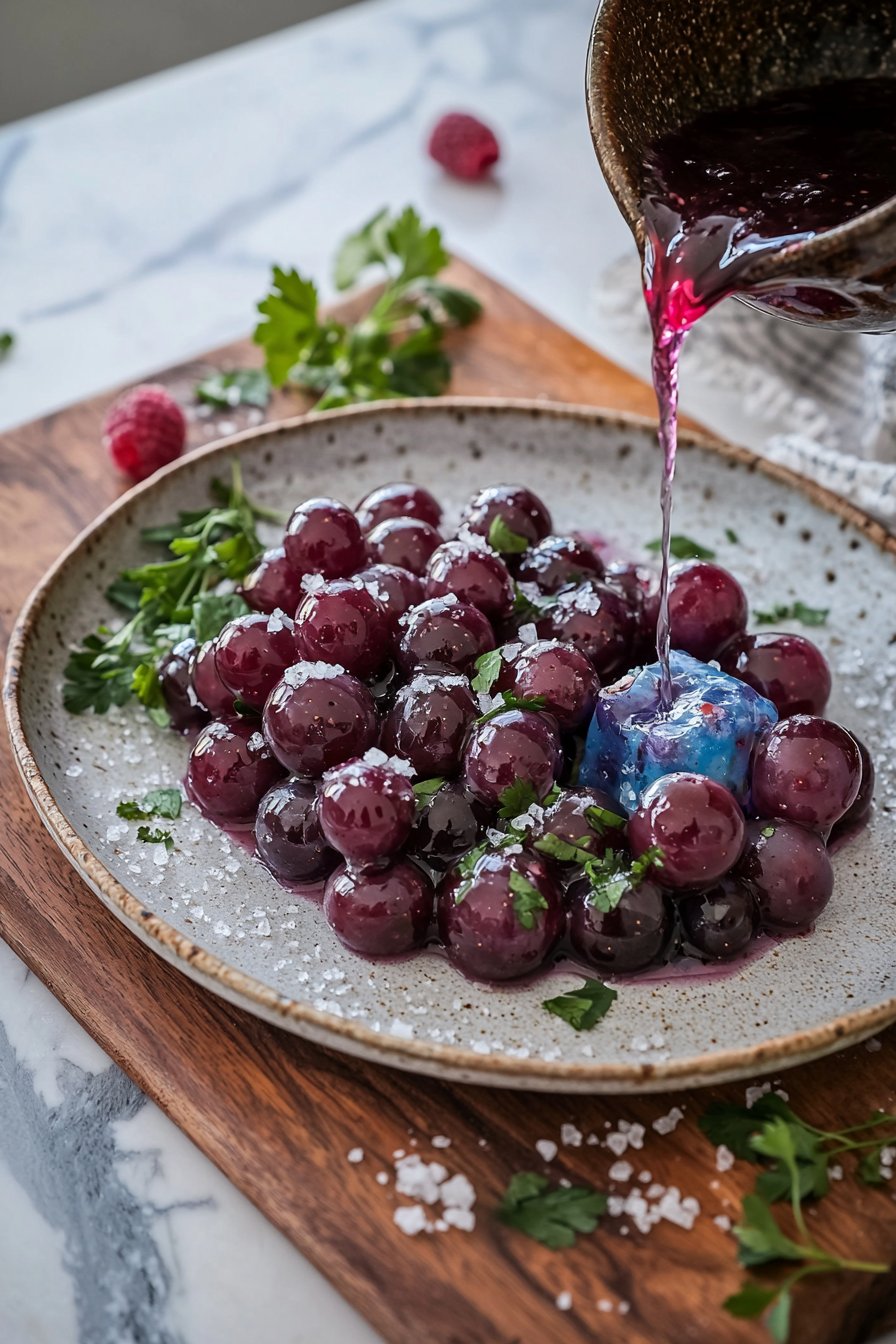 Blue Raspberry Candied Grapes