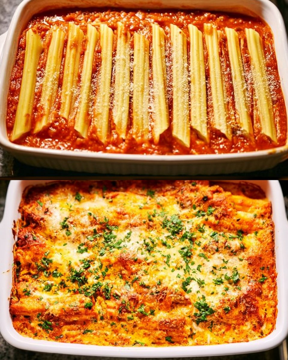 No Boil Baked Manicotti