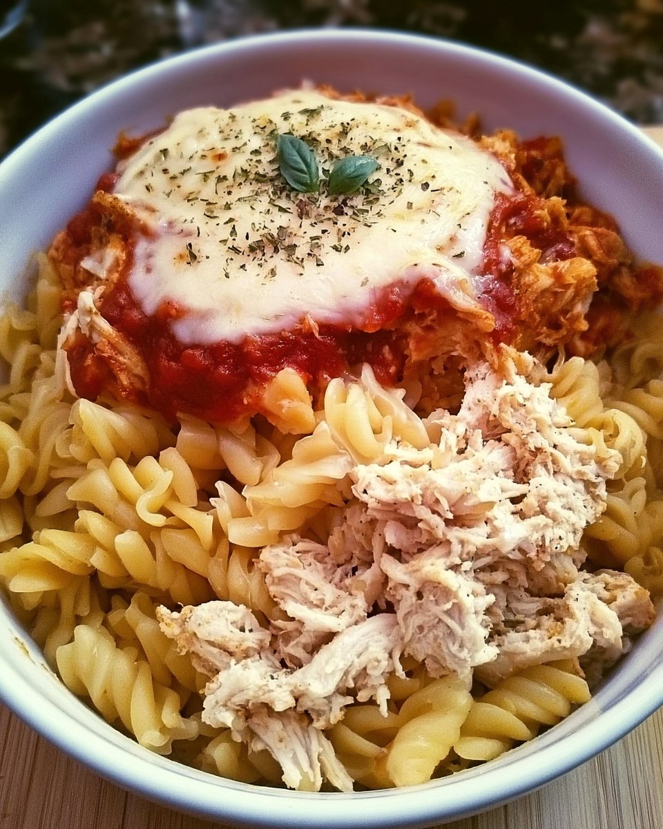 Chicken Parmesan Pasta Casserole
