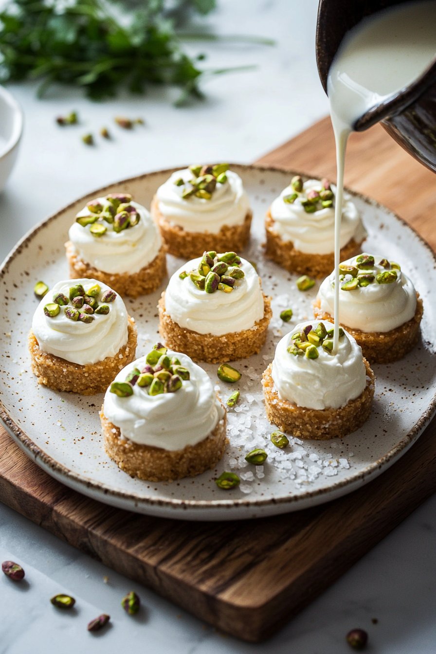 Pistachio Mini Cheesecakes