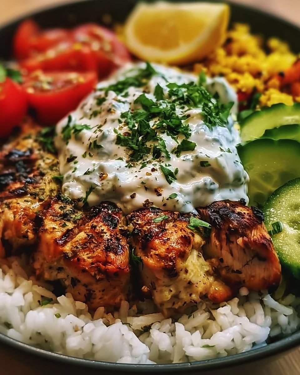 Mediterranean Chicken Rice Bowl Recipe