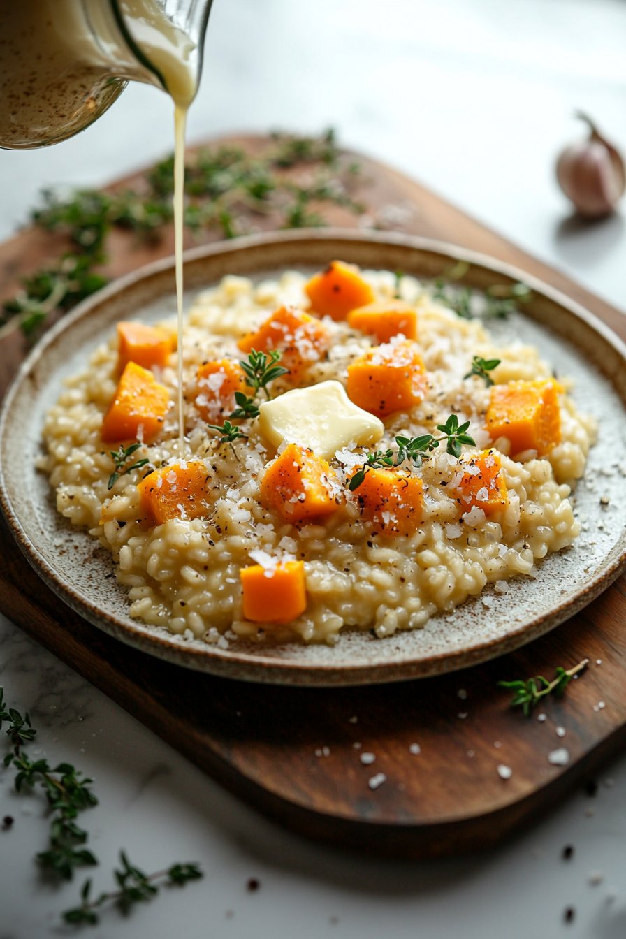 Braune Butter Butternut-Kürbis-Risotto