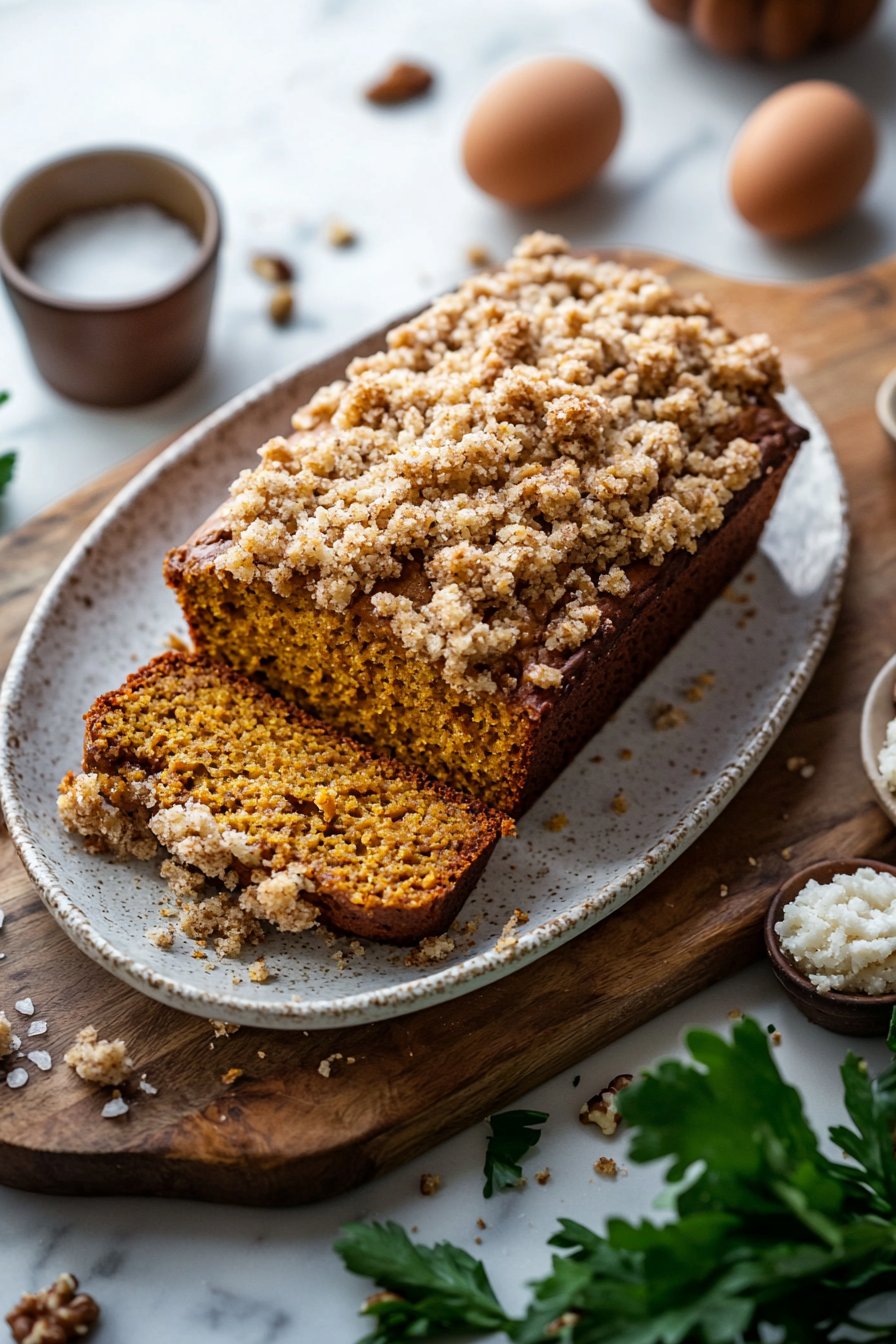 Pumpkin Bread with Crumb Topping