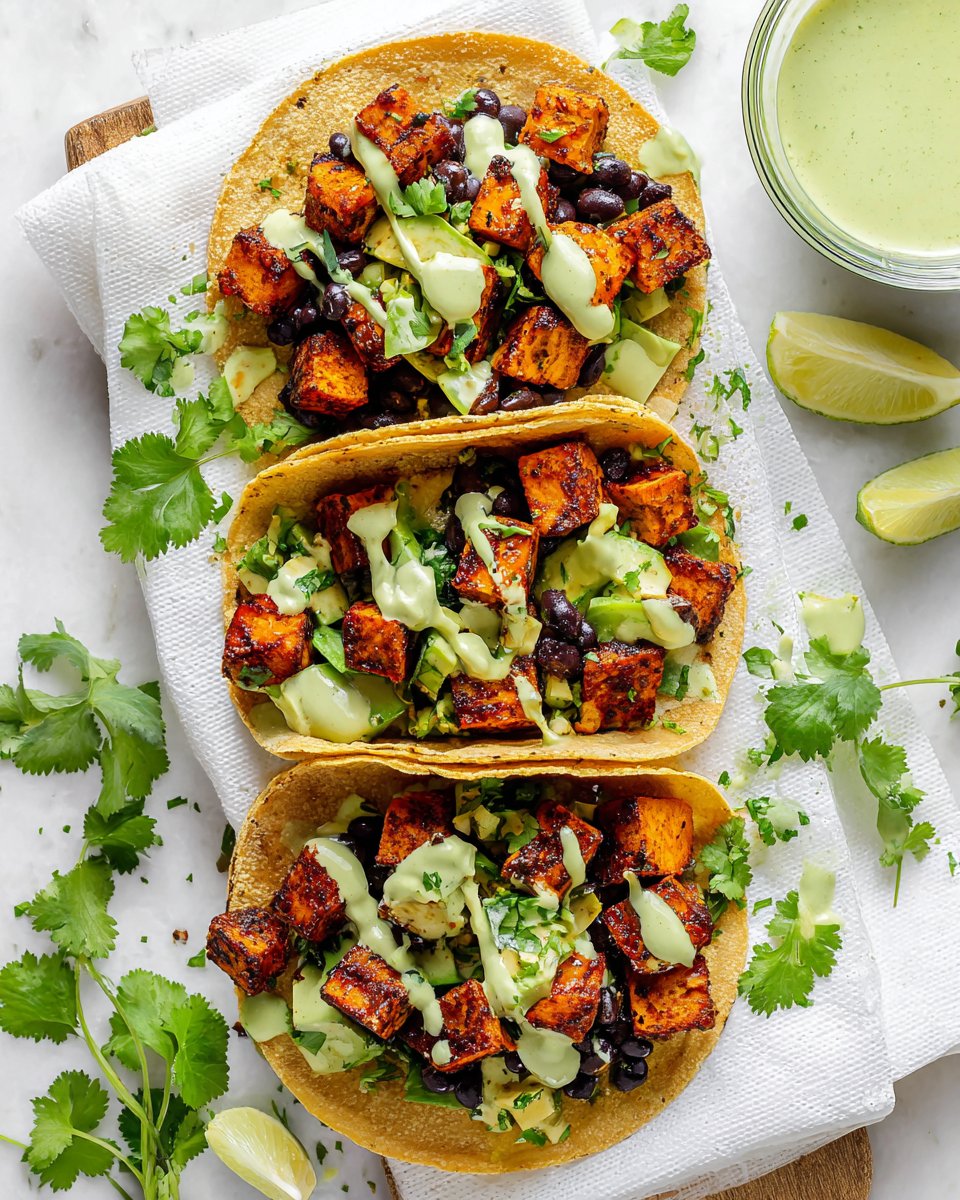 Vegan Sweet Potato Black Bean Tacos