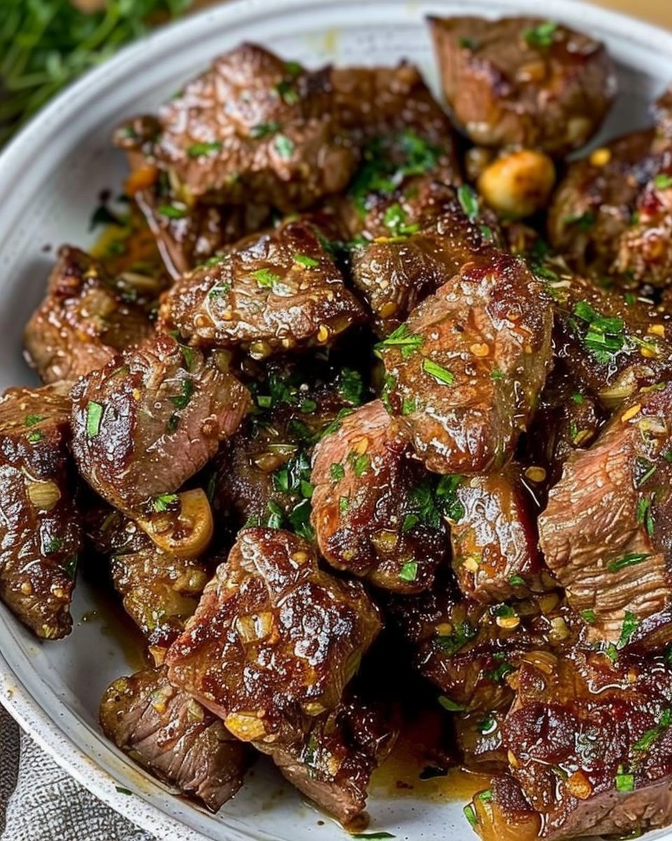 Garlic Butter Air Fryer Steak Bites