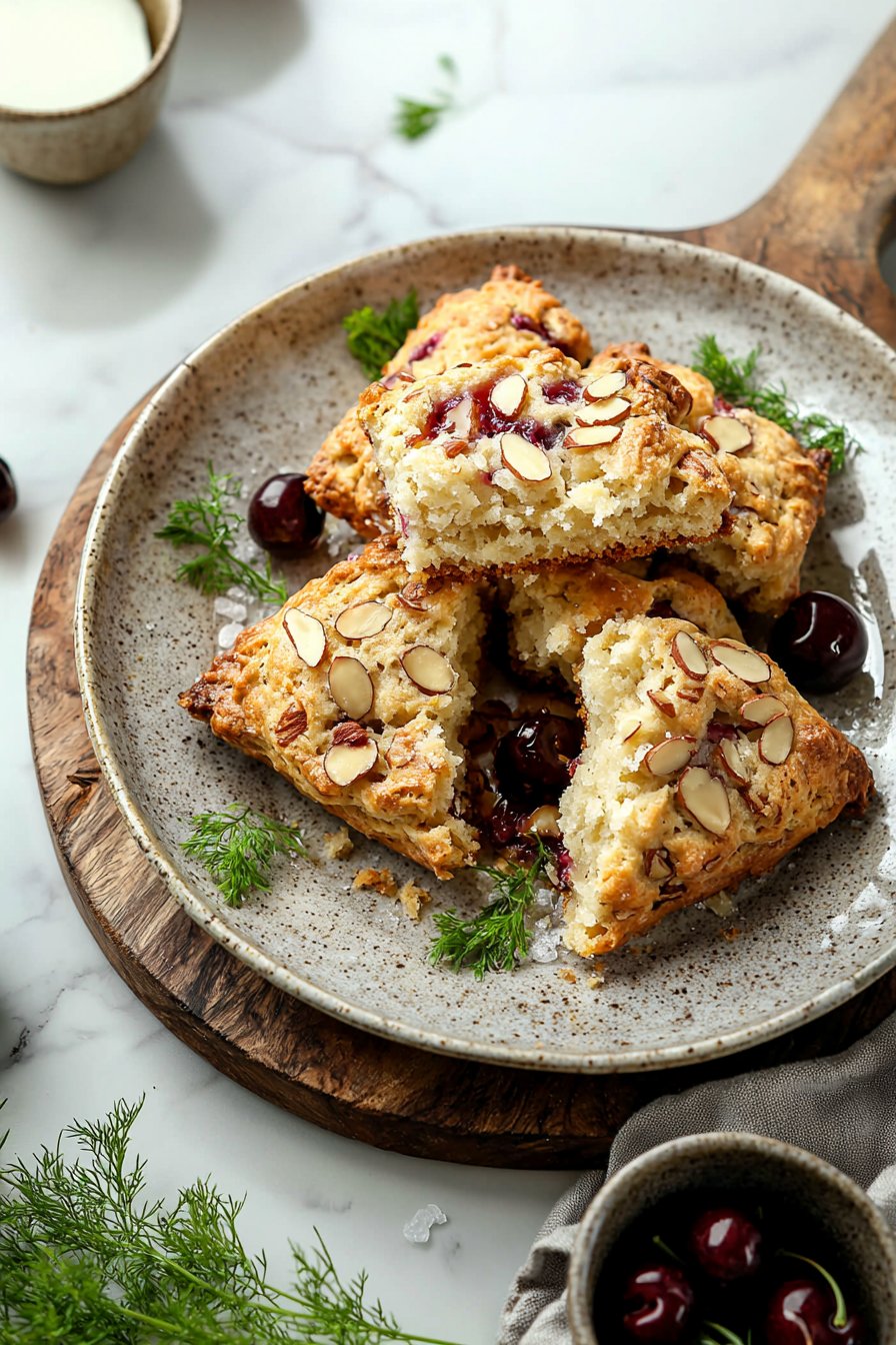 Kirsche Mandel Scones