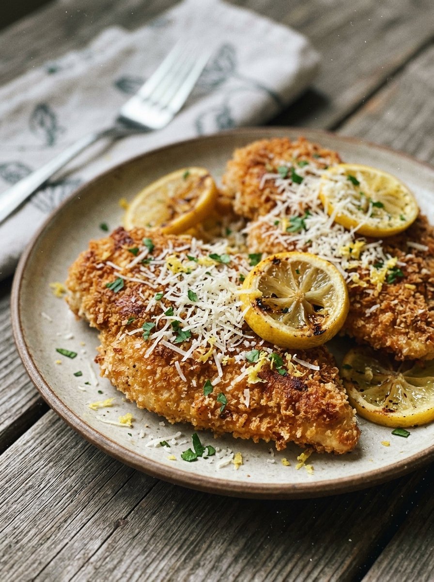 Crispy Zesty Lemon Pecorino Chicken