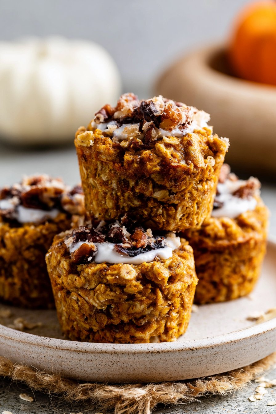 Baked Pumpkin Oatmeal Cups (Muffins)