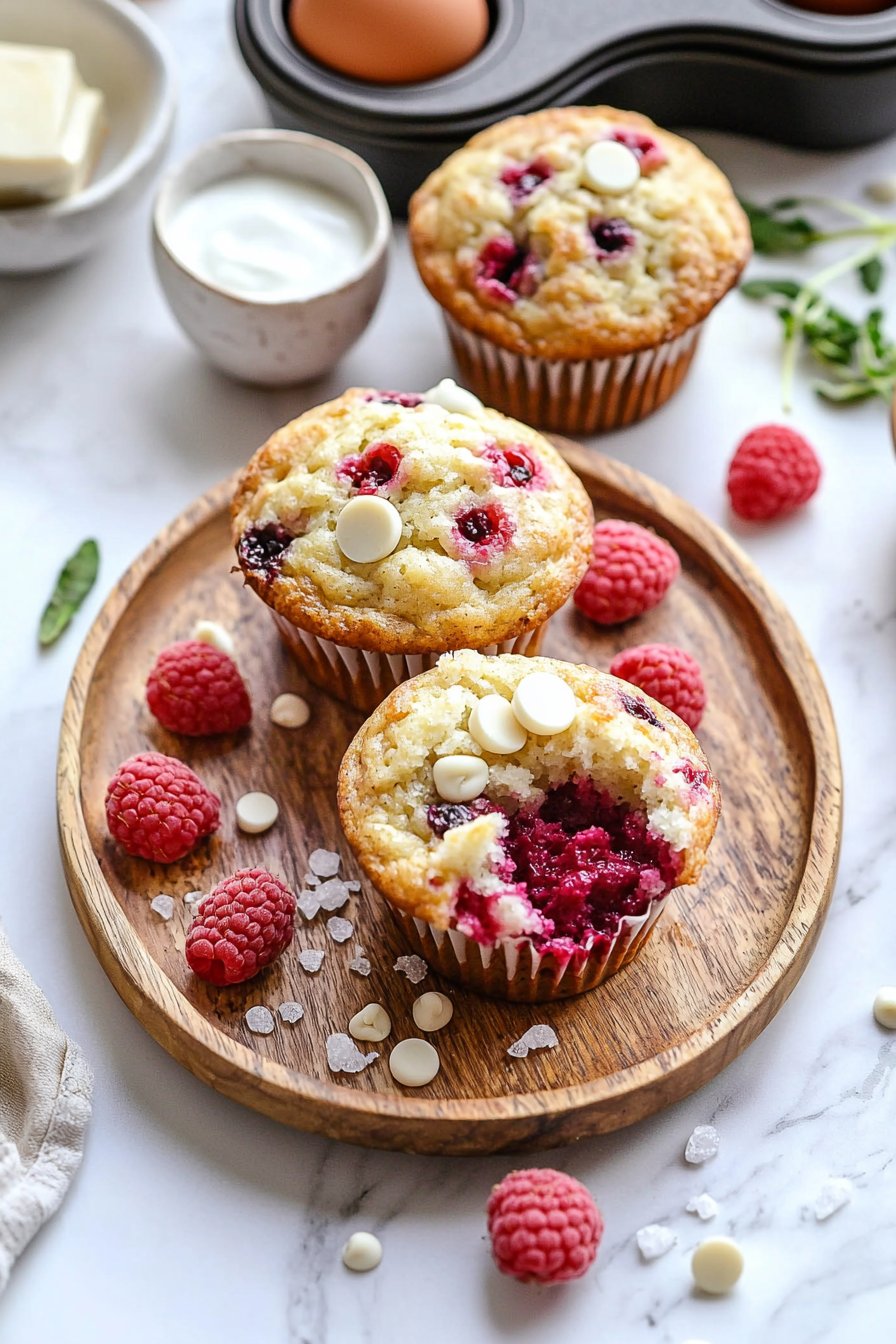 White Chocolate Raspberry Muffins
