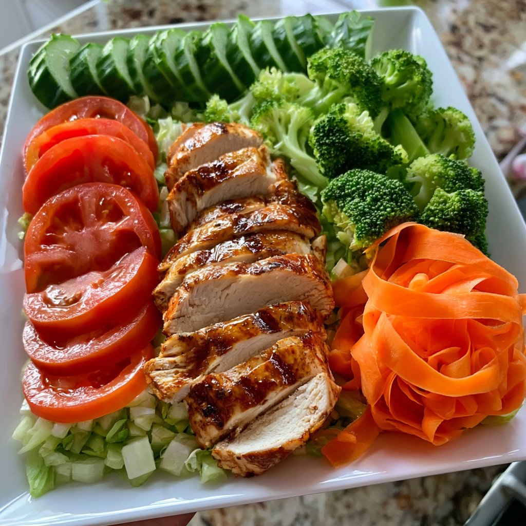 Grilled Chicken Garden Salad Plate