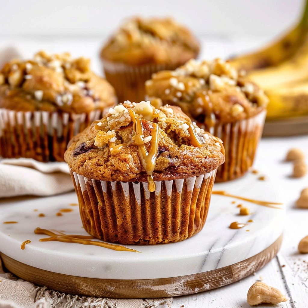 Peanut Butter Banana Muffins