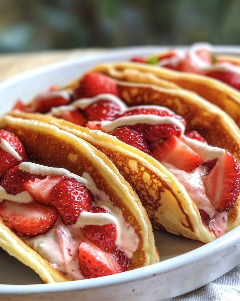 Strawberry Pancake Tacos