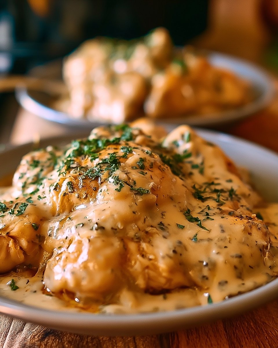 Crockpot Chicken in Creamy Gravy