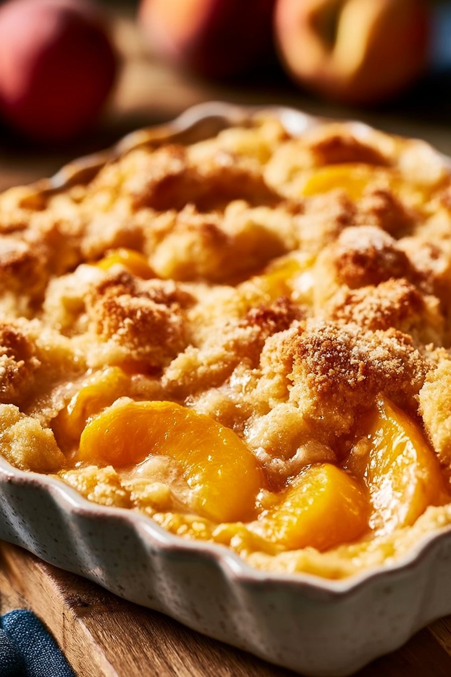 Easy Peach Cobbler with Canned Peaches