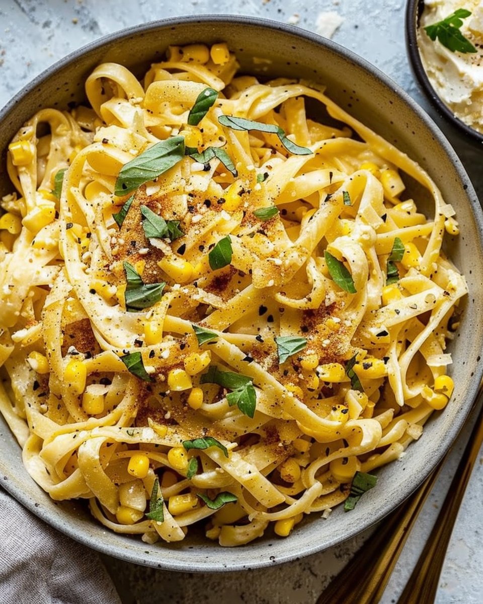 Creamy Sweet Corn and Brown Butter Ricotta Pasta