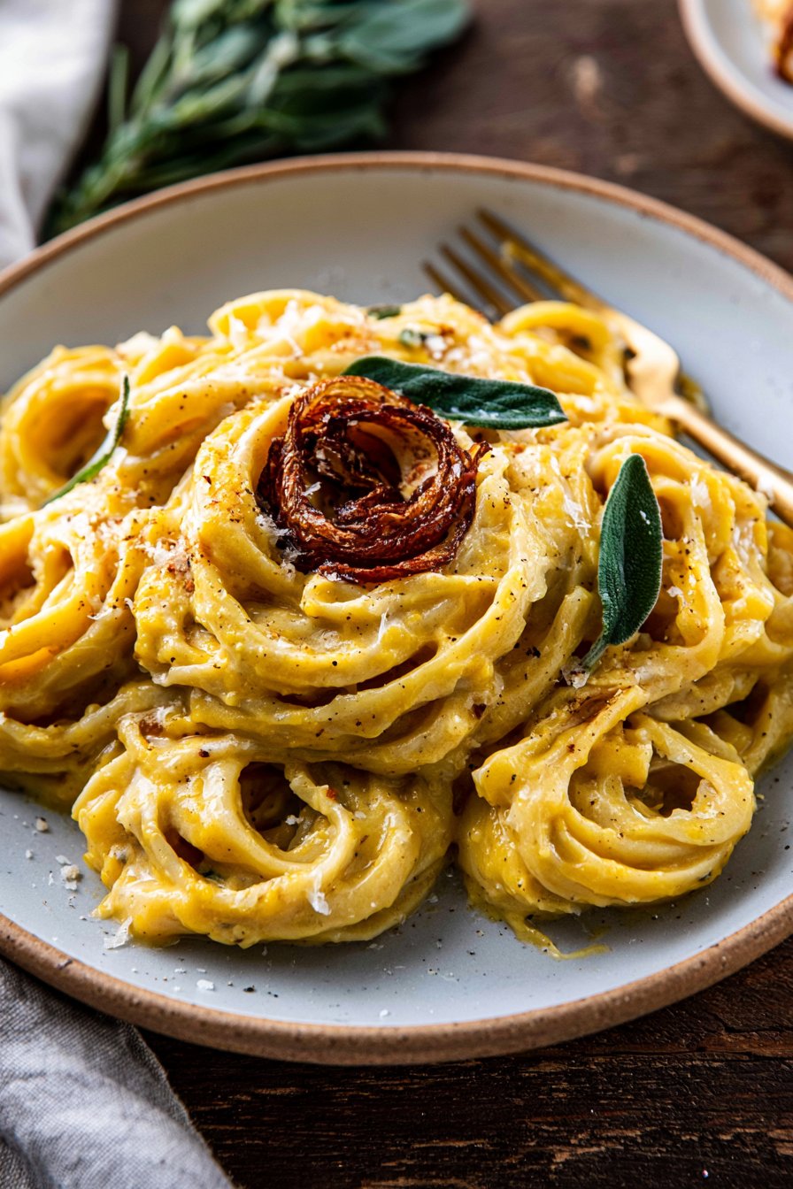 Creamy Roasted Garlic Butternut Squash Pasta