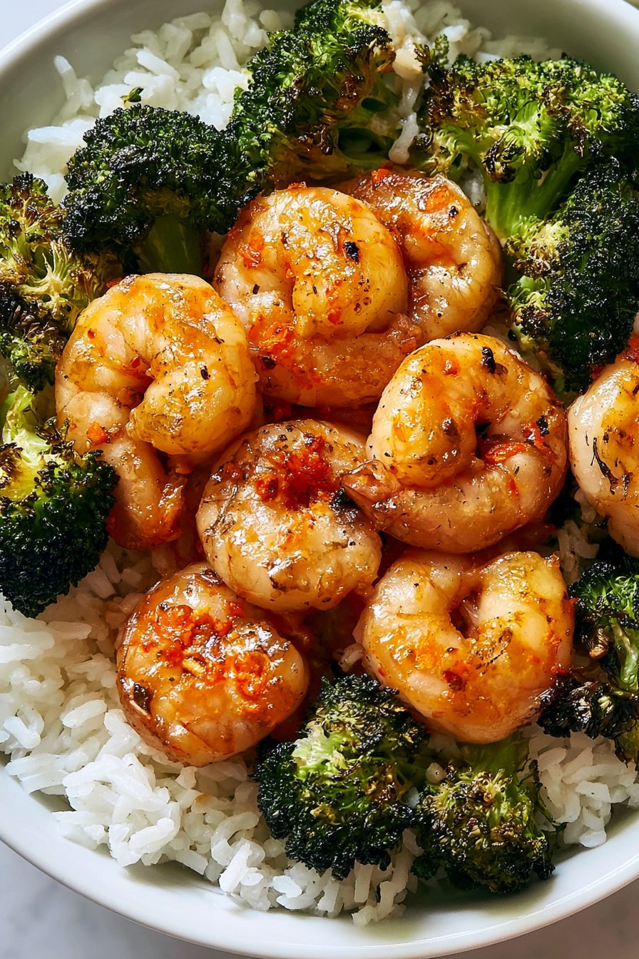 Garlic Butter Shrimp with Broccoli & Rice Bowl 26 Garlic Butter Shrimp with Broccoli & Rice Bowl