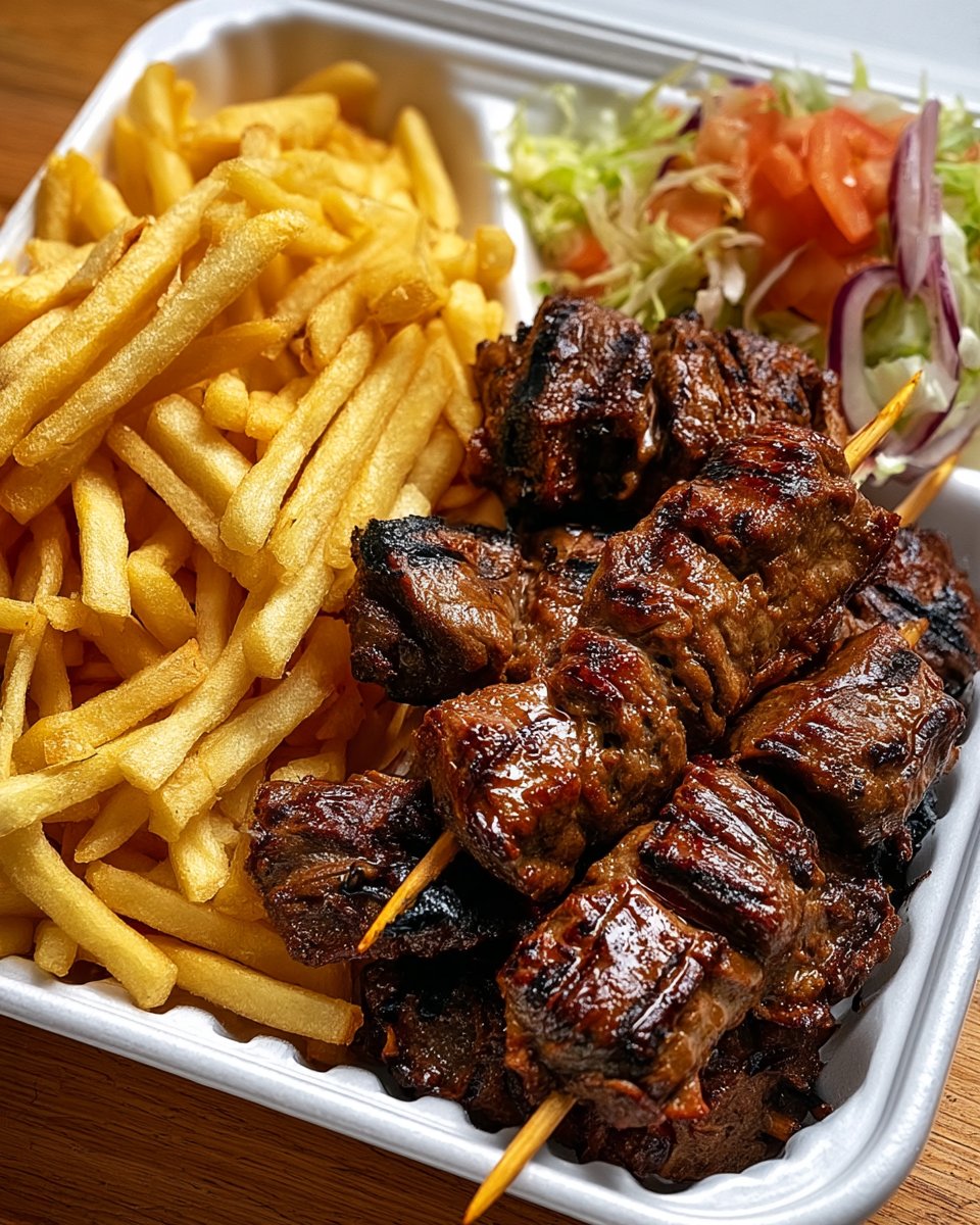 Grilled Beef Skewers Plate